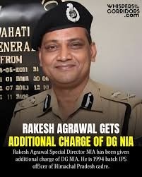 ରାକେଶ ଅଗ୍ରୱାଲ ହେଲେ ନୂଆ NIA ଡିଜି,